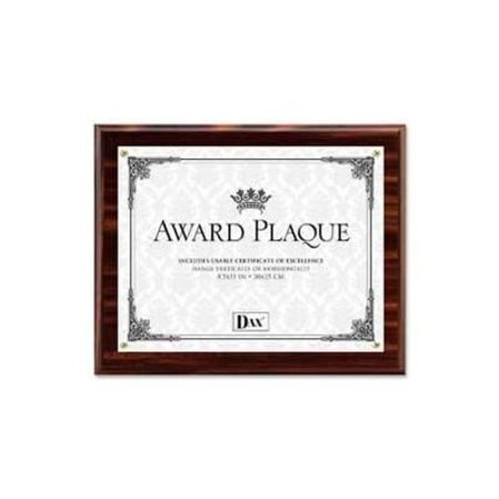 BURNS GROUP Dax¬Æ Award Plaque, Wall Mountable, Horizontal/Vertical, 11" x 8-1/2", Wood, Walnut N15818T